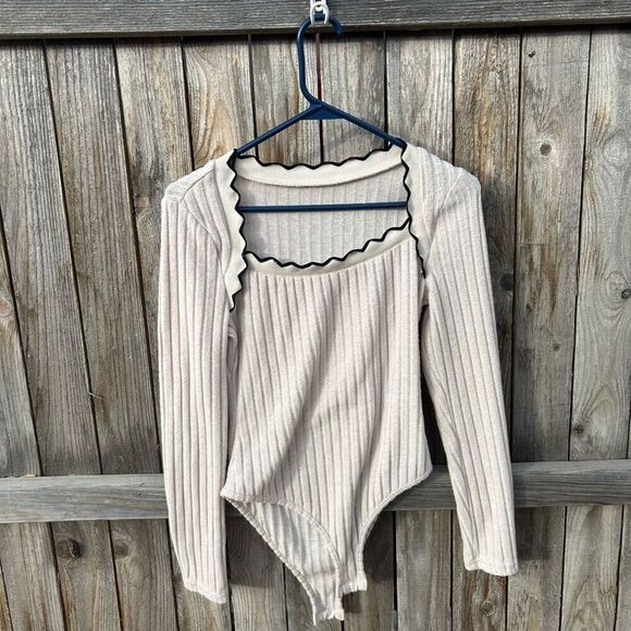SHEIN thin sweater body suit long sleeve size medium. - Picture 1 of 8